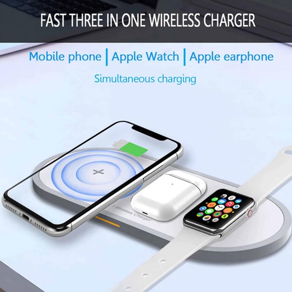 Universal 3-in-1 Wireless Charger Pad for Apple & Android